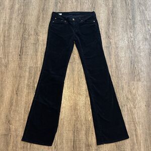 Big Star Corduroy Bootcut Pants ~ Sz 27R ~ Black ~ Low Rise ~ 33.5" Inseam